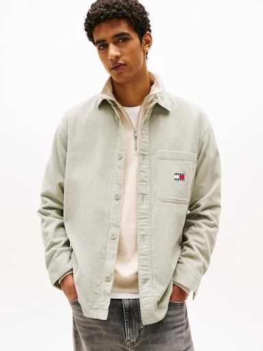 Hemden lange mouw groen Tommy Jeans