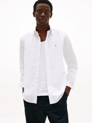Hemden lange mouw wit Tommy Hilfiger
