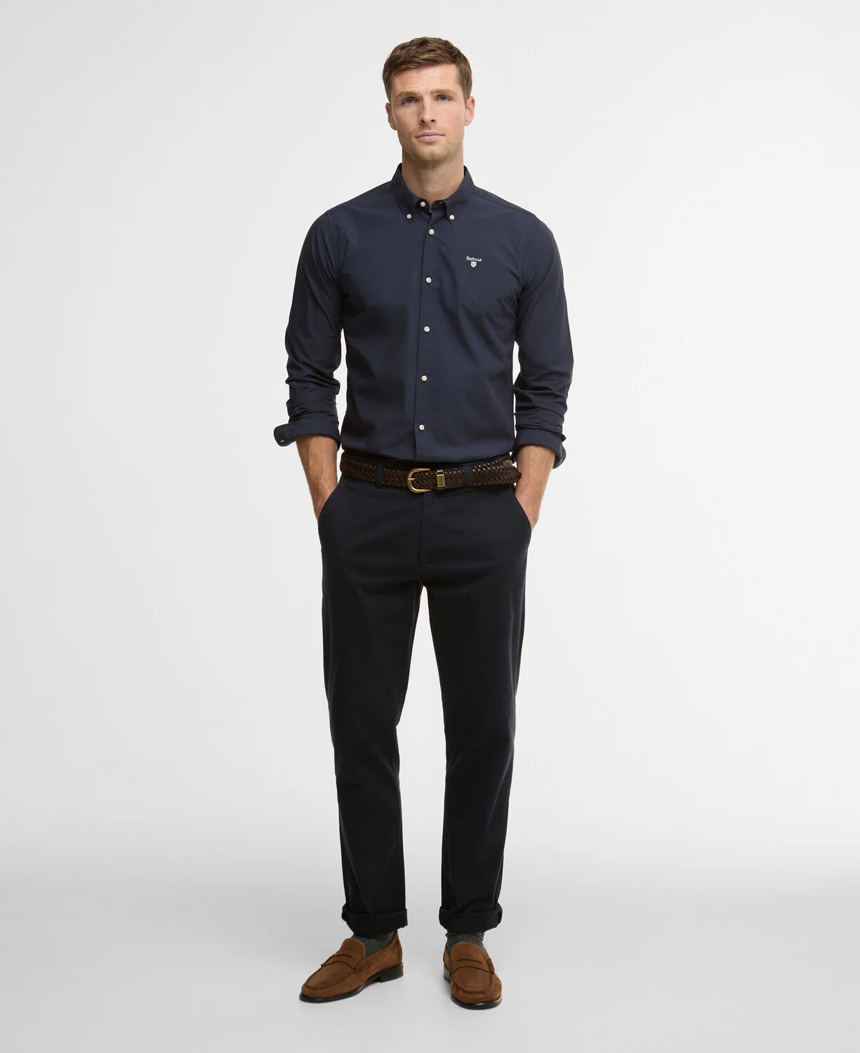 Hemden lange mouw navy Barbour - Image 5