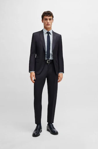 Hemden lange mouw blauw Boss Men Black - Image 2