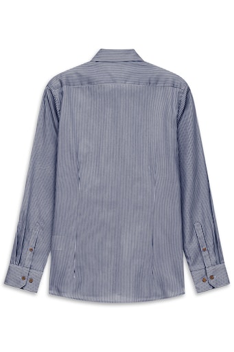 Hemden lange mouw navy Bugatti