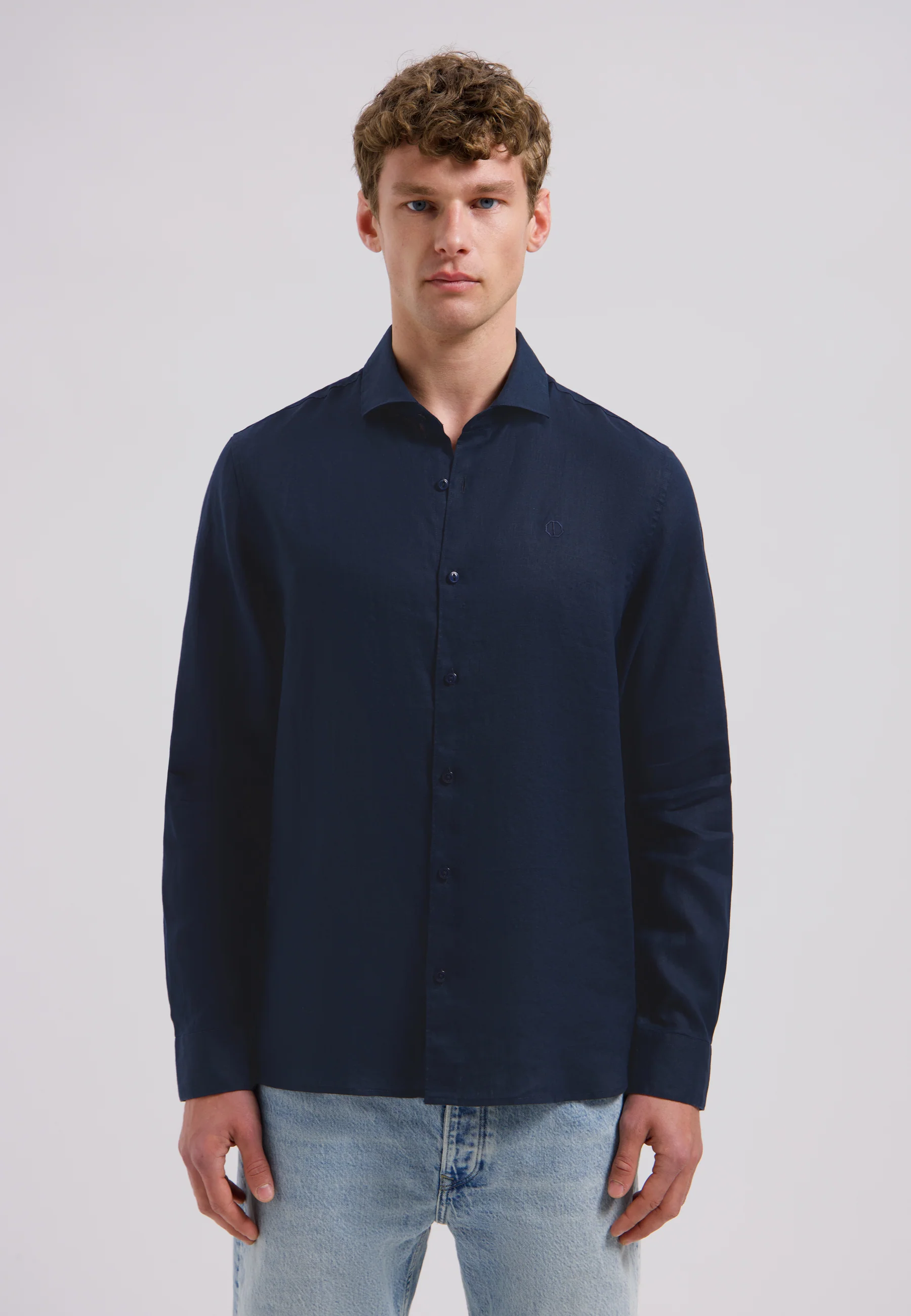 Hemden lange mouw navy Dstrezzed