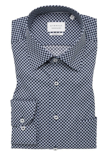 Hemden lange mouw navy ETERNA