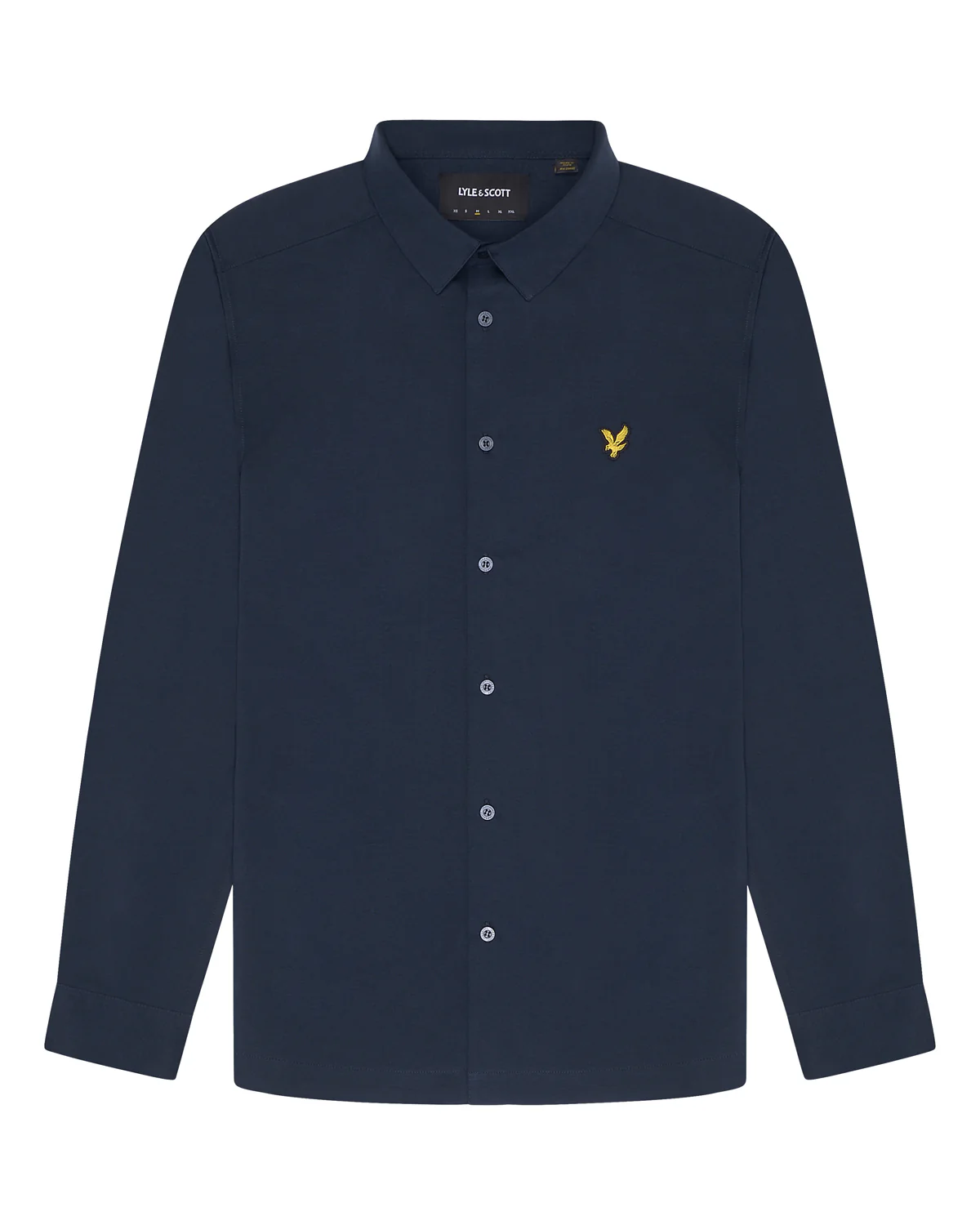 Hemden lange mouw navy Lyle & Scott