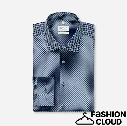 Hemden lange mouw navy OLYMP