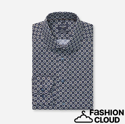 Hemden lange mouw navy OLYMP
