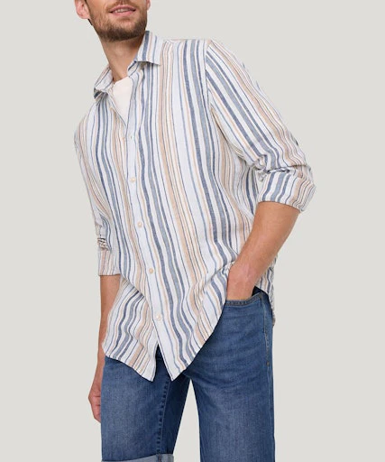 Hemden lange mouw navy Pierre Cardin