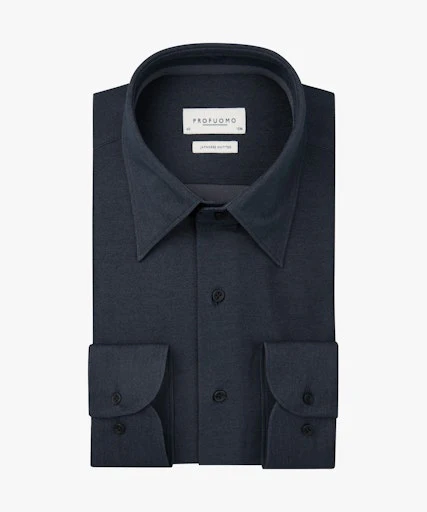 Hemden lange mouw navy Profuomo