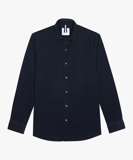 Hemden lange mouw navy Profuomo