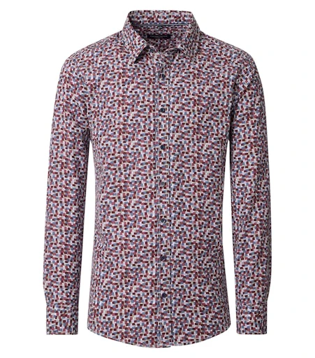 Hemden lange mouw rood Casa Moda