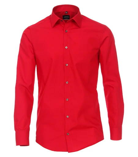 Hemden lange mouw rood VENTI
