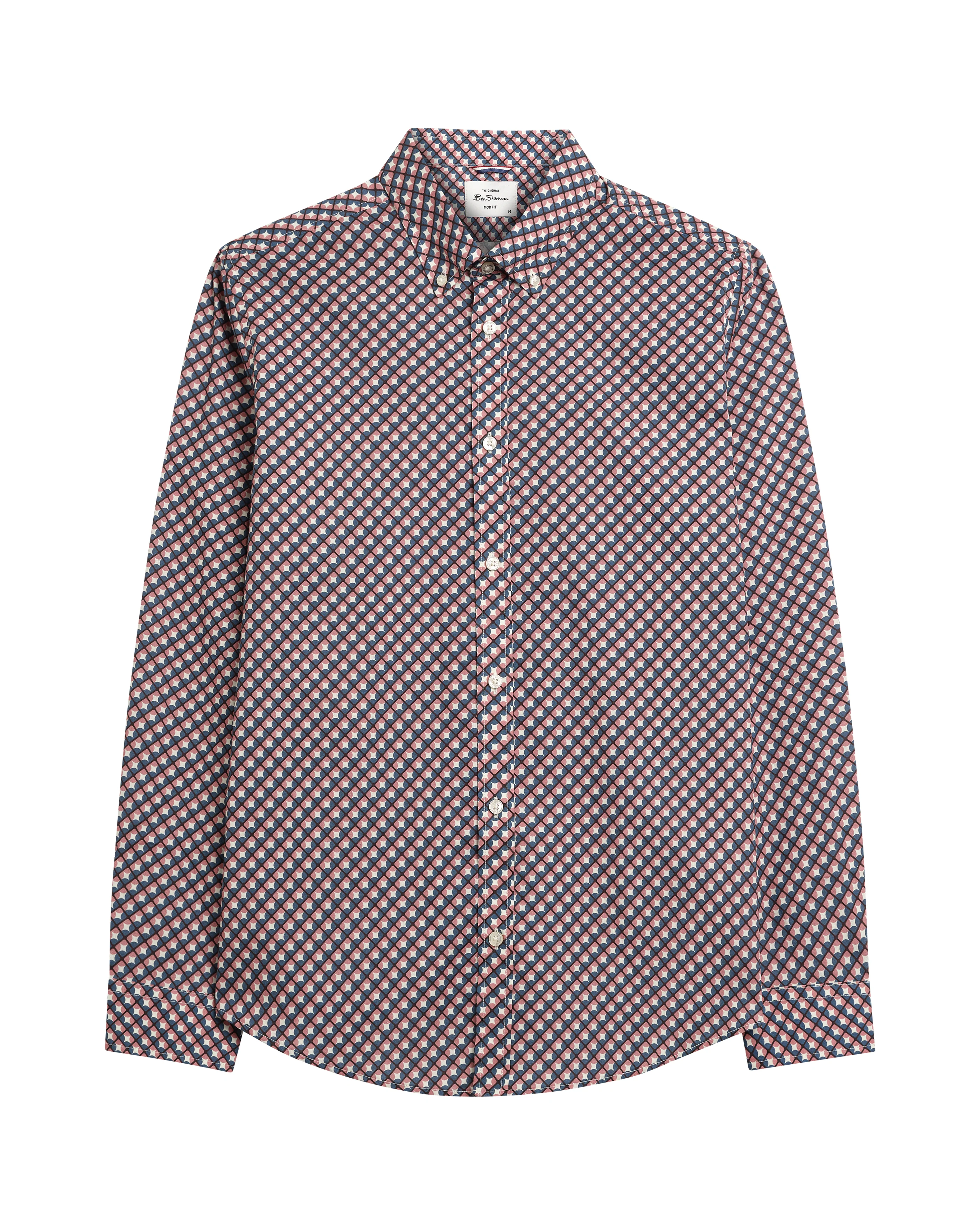 Hemden lange mouw roze Ben Sherman
