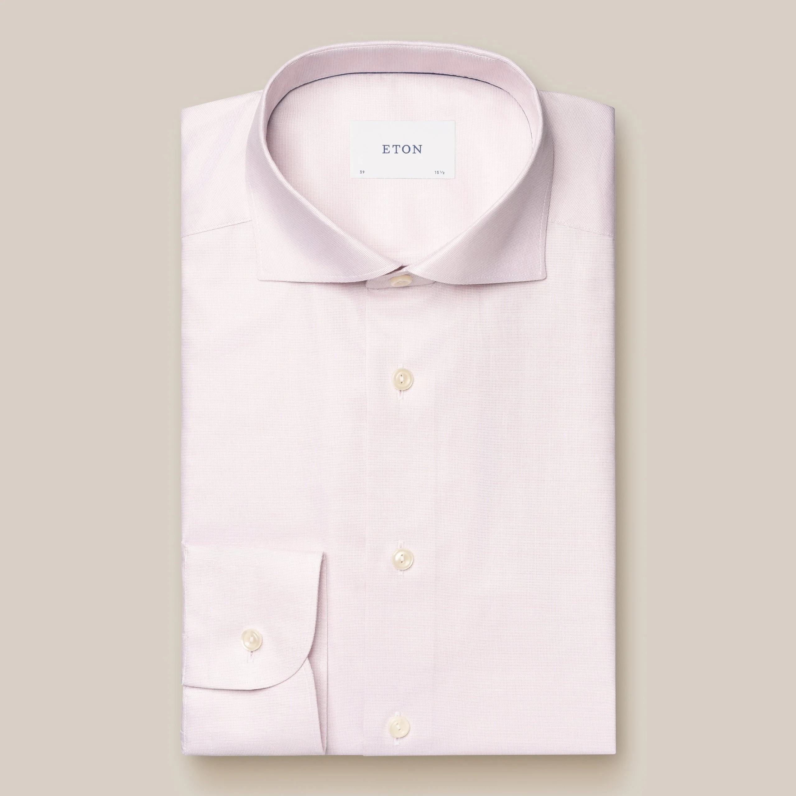 Hemden lange mouw roze ETON SHIRT