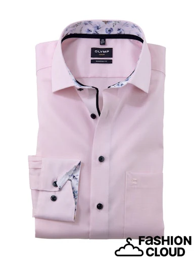 Hemden lange mouw roze OLYMP