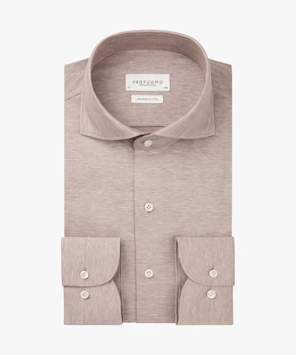 Hemden lange mouw roze Profuomo