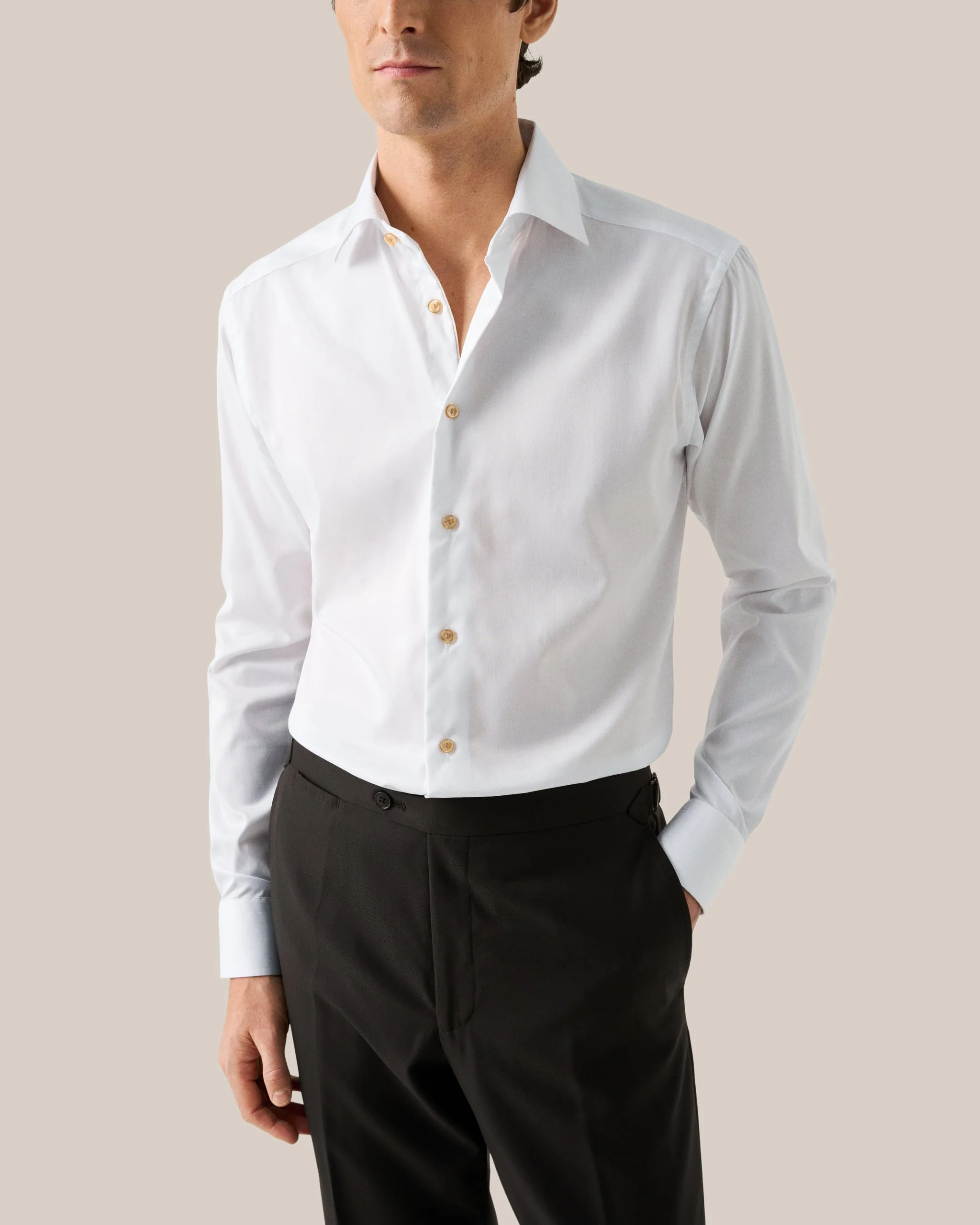 Hemden lange mouw wit ETON SHIRT