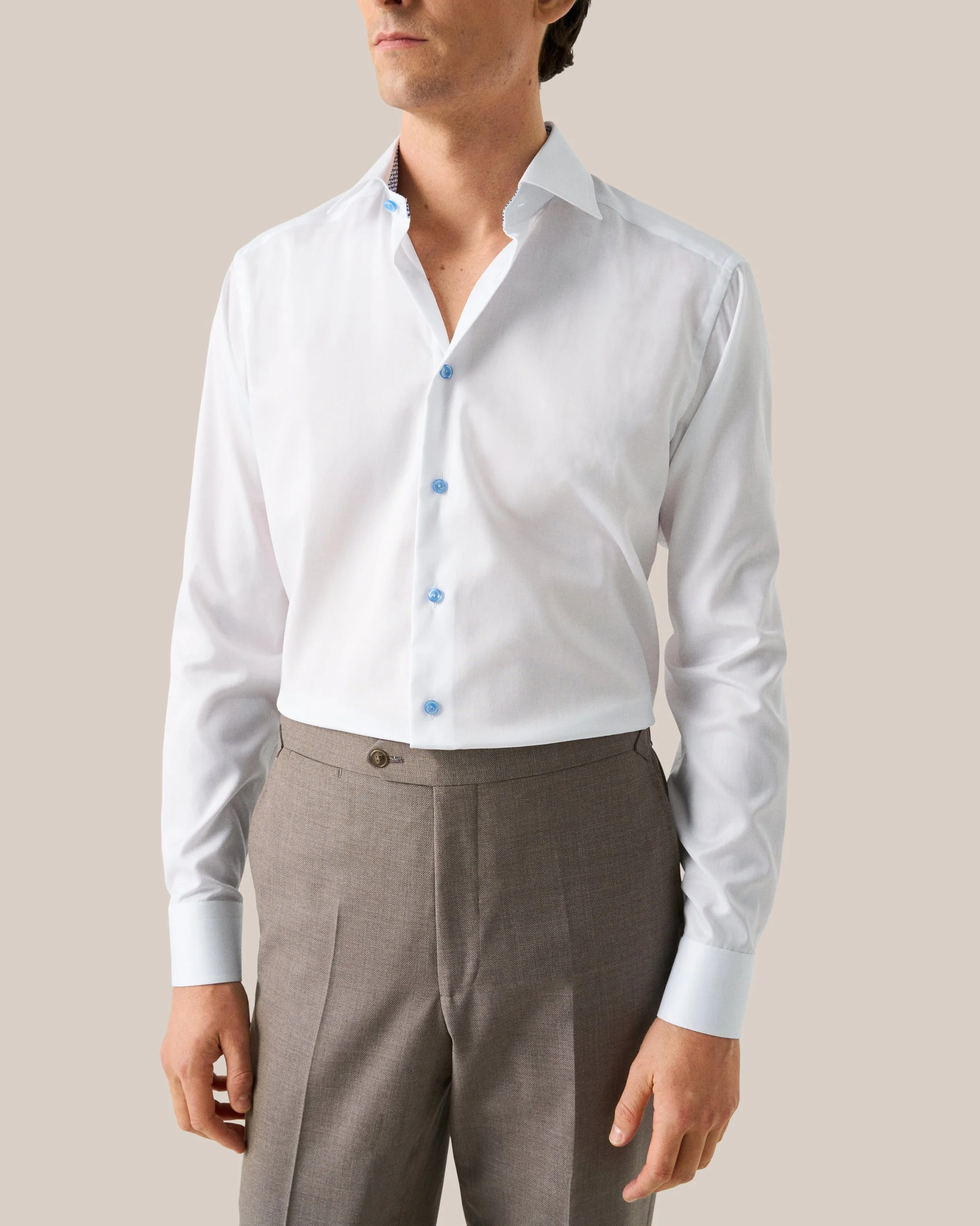 Hemden lange mouw wit ETON SHIRT