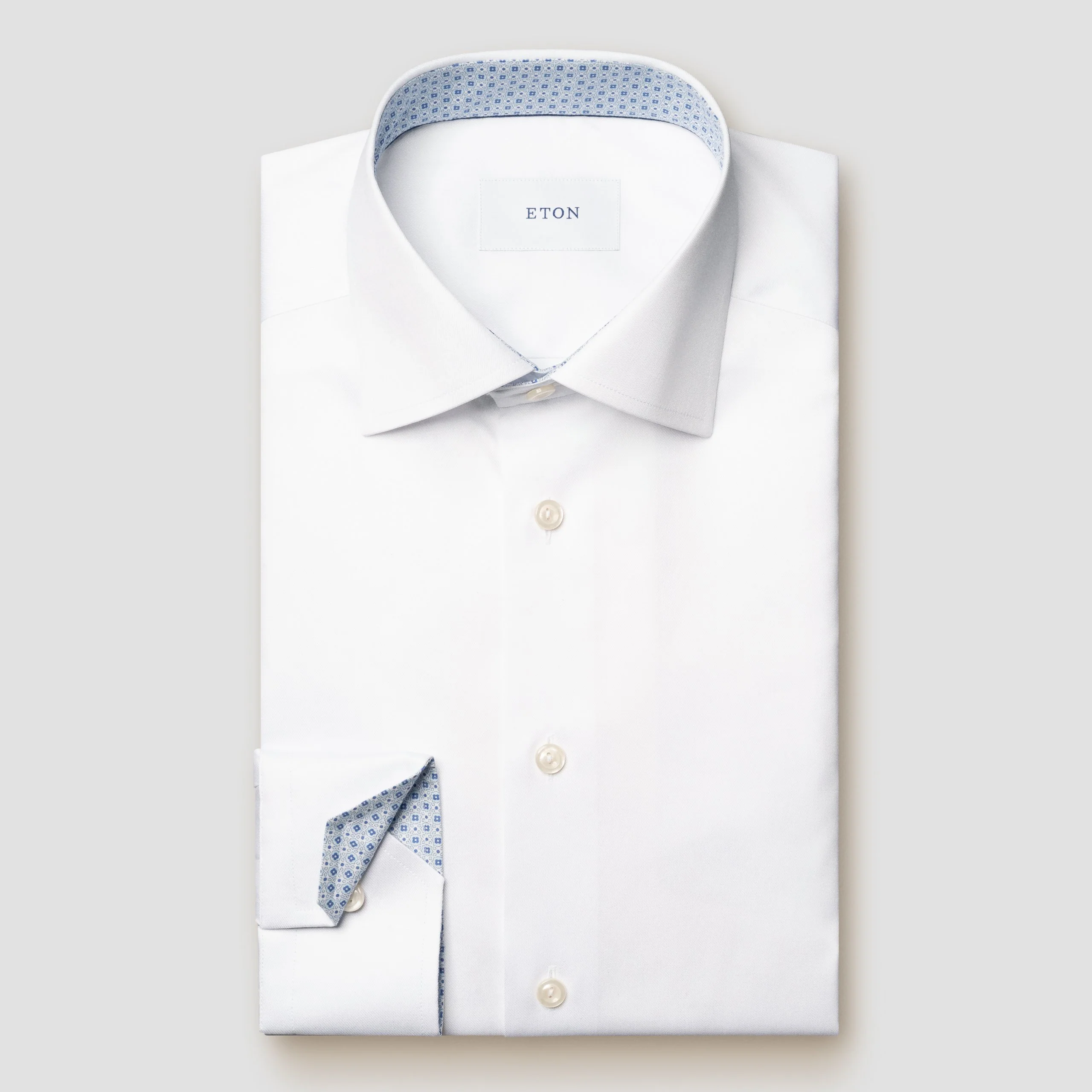 Hemden lange mouw wit ETON SHIRT