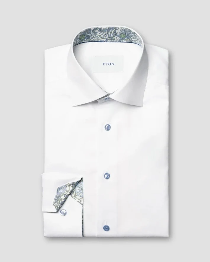 Hemden lange mouw wit ETON SHIRT