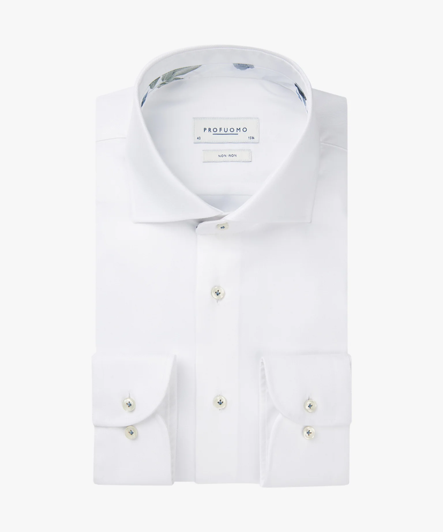Hemden lange mouw wit Profuomo