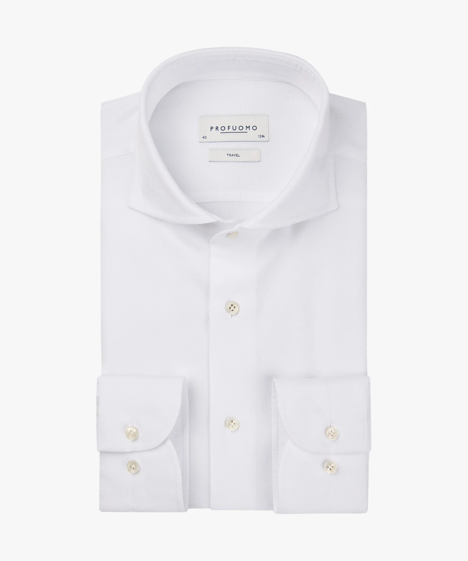 Hemden lange mouw wit Profuomo