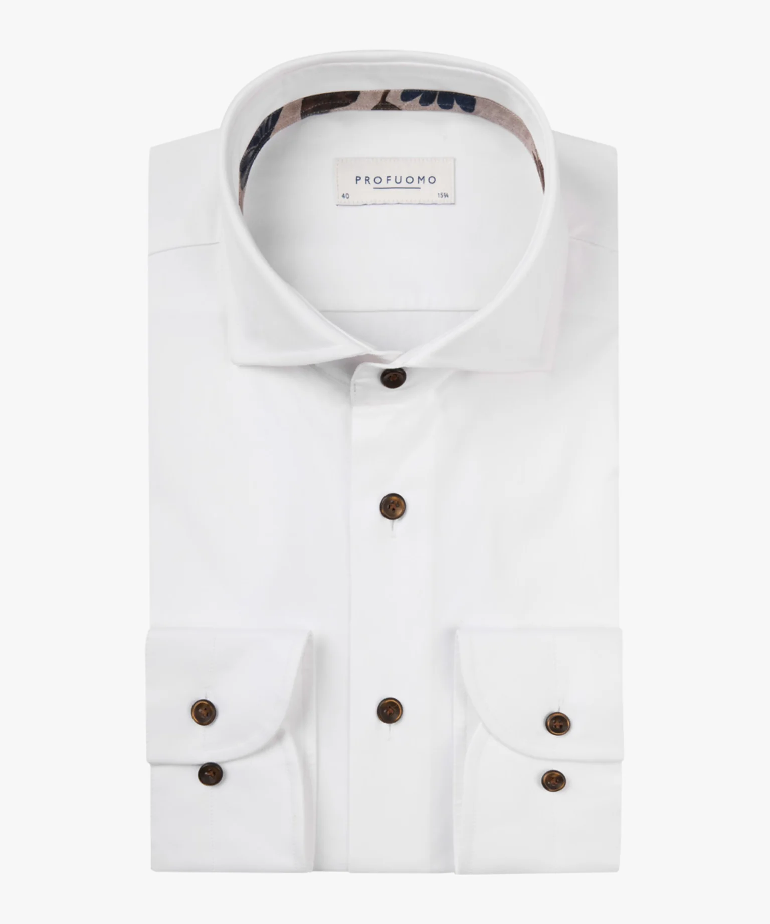 Hemden lange mouw wit Profuomo