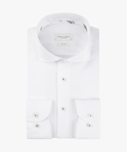 Hemden lange mouw wit Profuomo