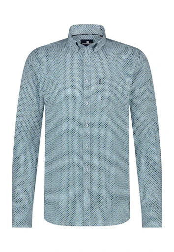 Hemden lange mouw blauw State of Art