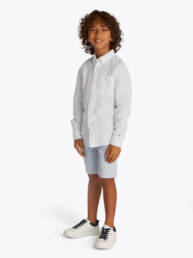 Hemden lange mouw wit Tommy Hilfiger