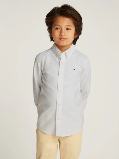 Hemden lange mouw wit Tommy Hilfiger