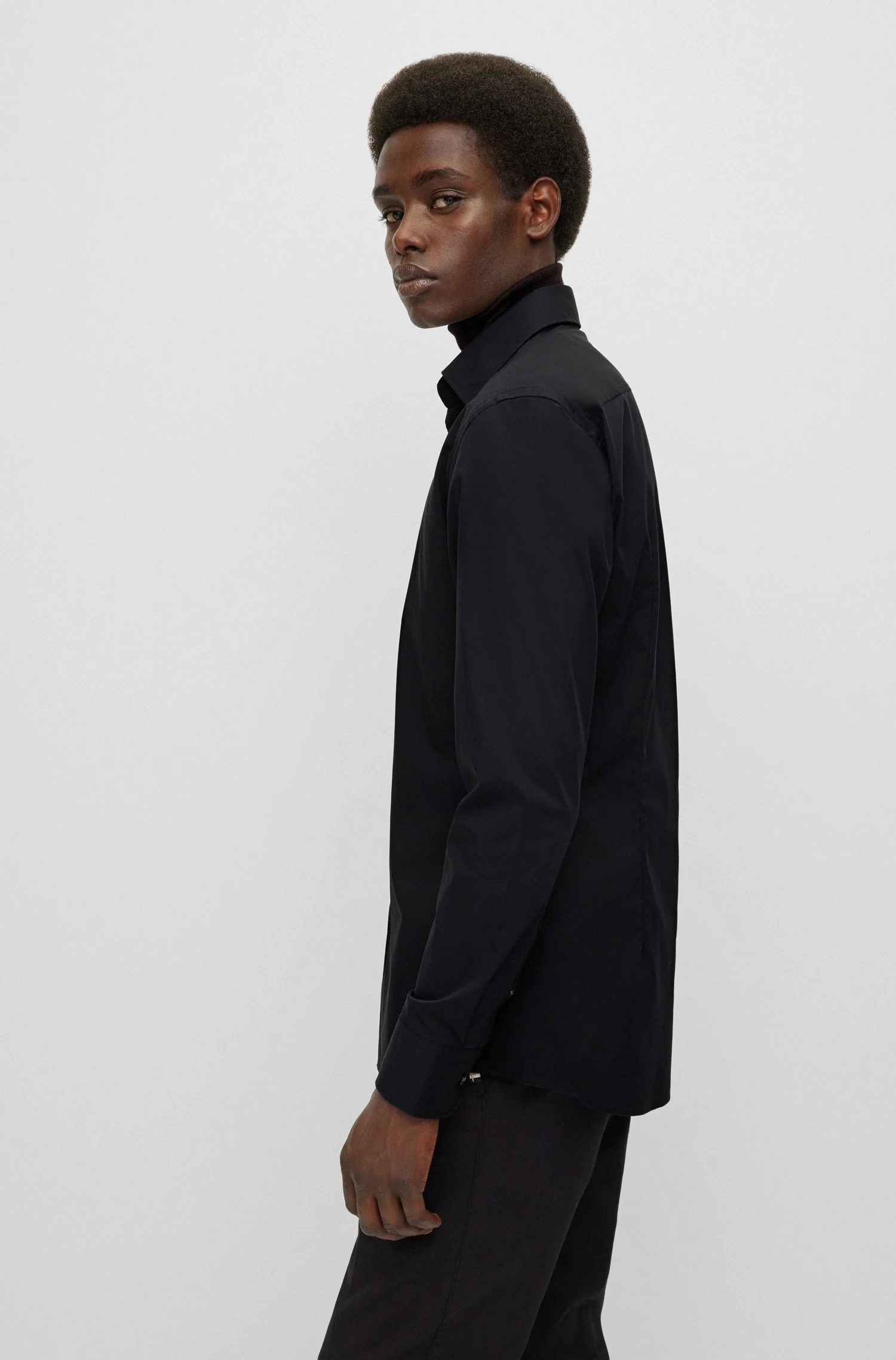 Hemden lange mouw zwart Boss Men Black - Image 4