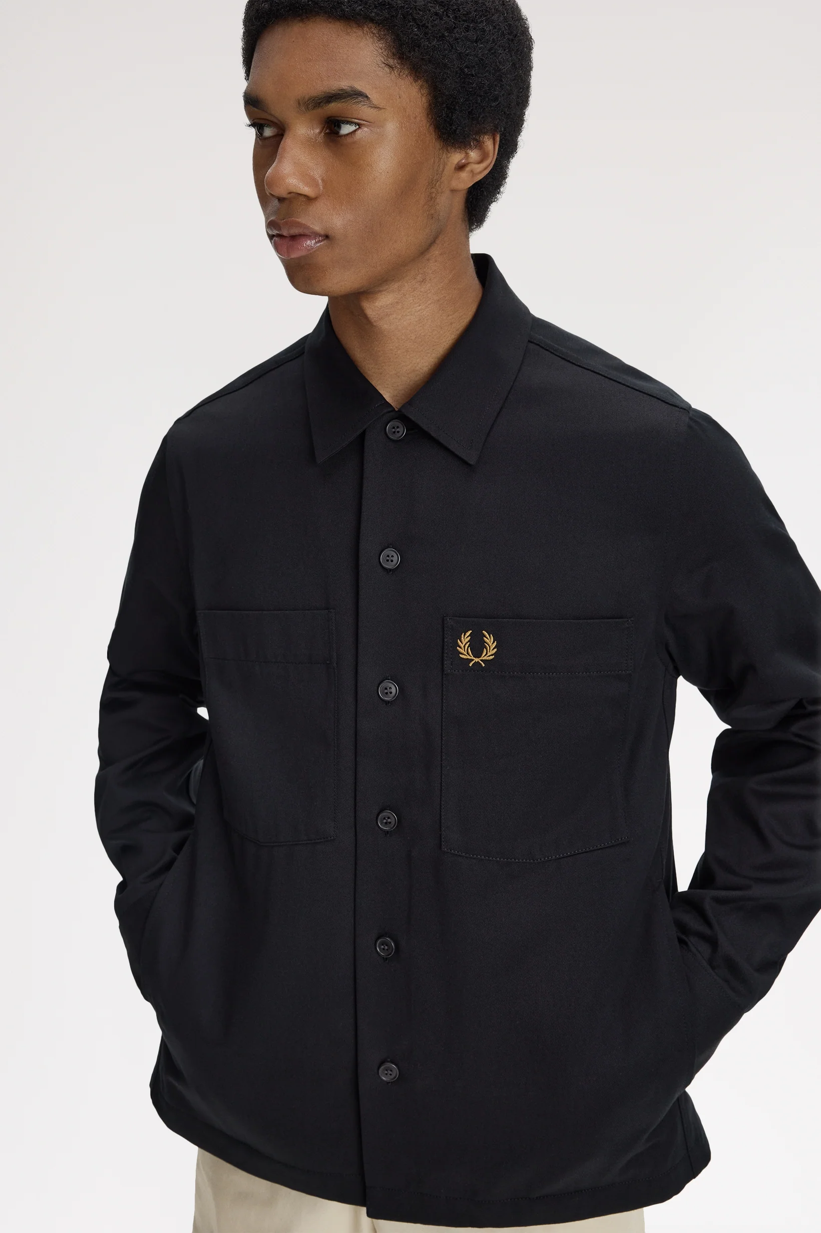 Hemden lange mouw zwart Fred Perry - Image 2