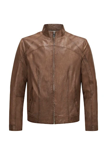 Leren jassen bruin Milestone