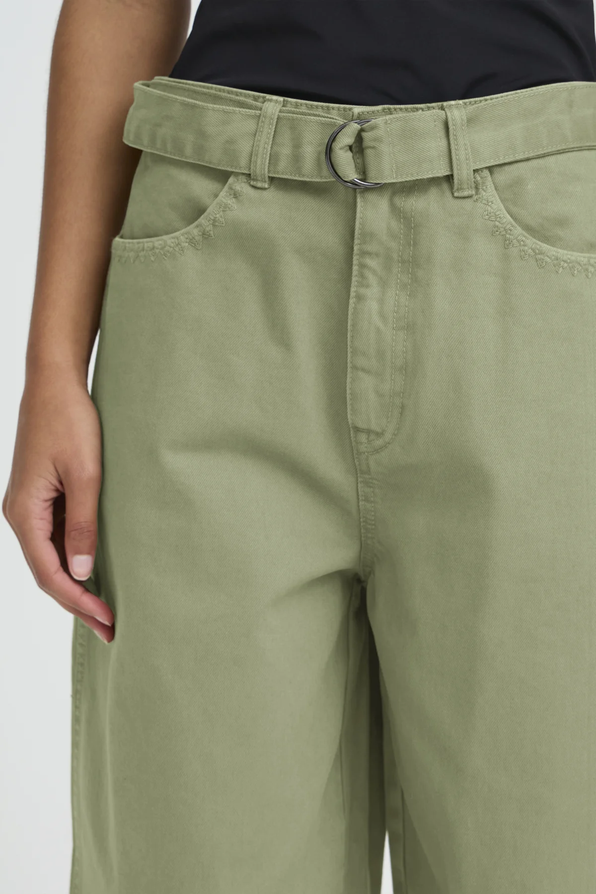Jeans groen ICHI - Image 3