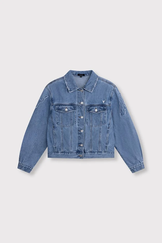 Jeansjassen blauw ALIX The Label - Image 2