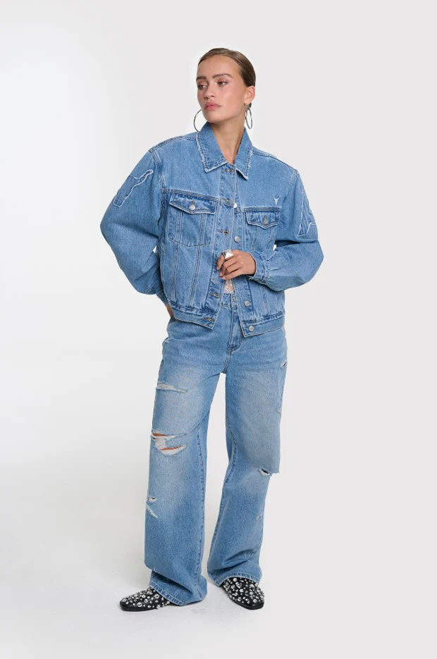 Jeansjassen blauw ALIX The Label - Image 4