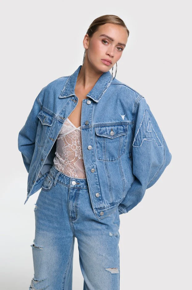 Jeansjassen blauw ALIX The Label - Image 5