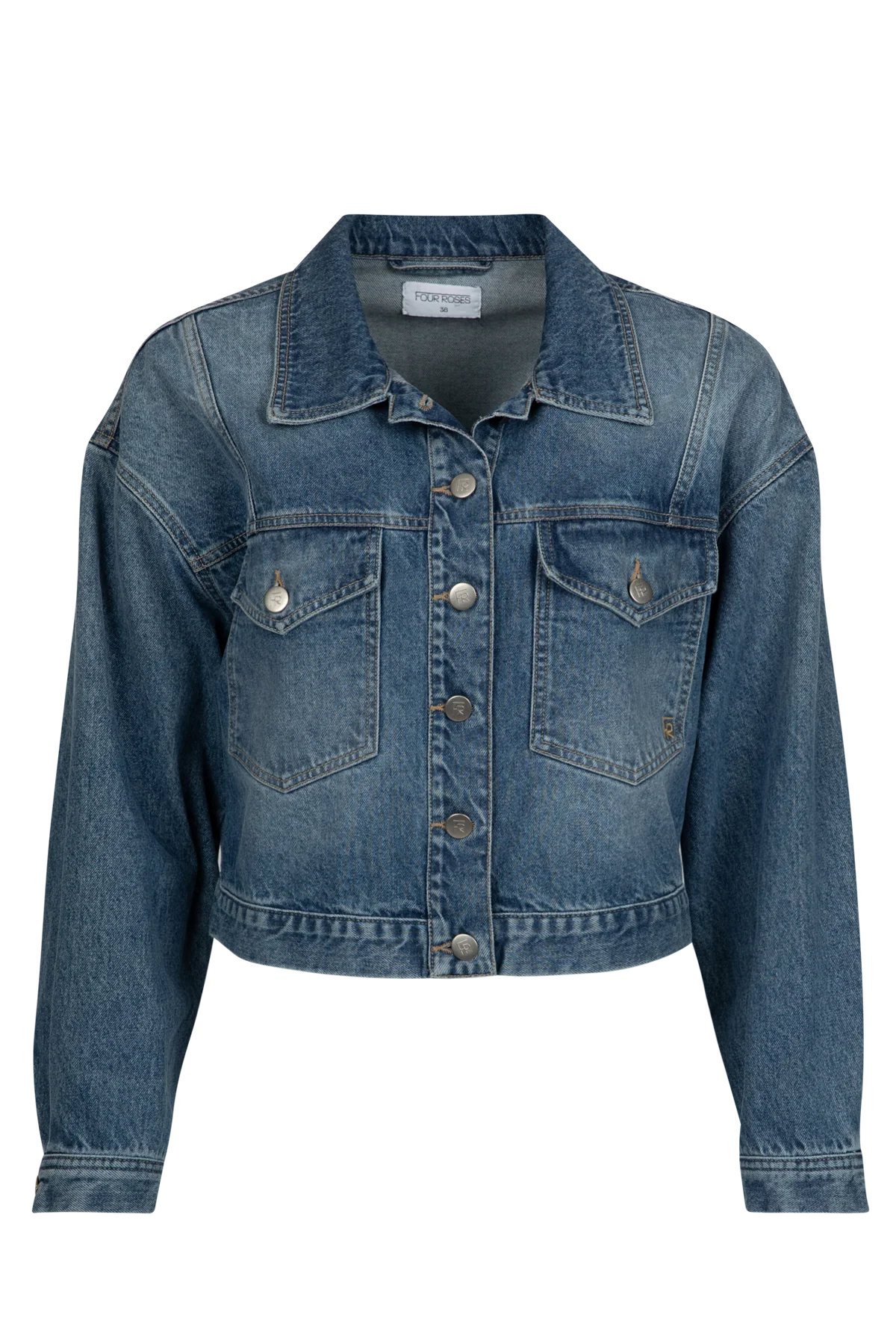 Jeansjassen blauw Four Roses - Image 2