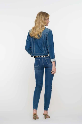 Jeansjassen blauw Geisha - Image 5
