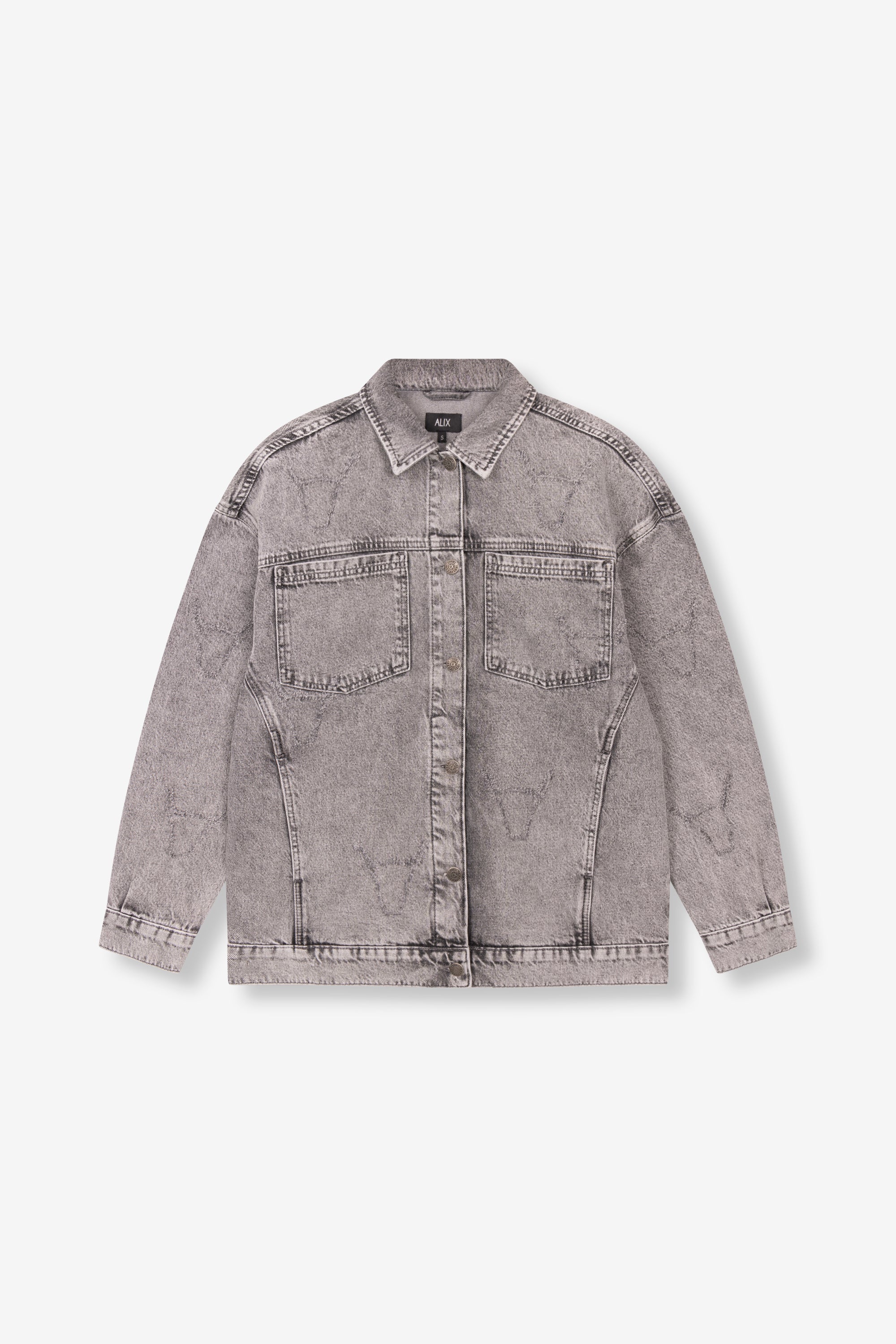 Jeansjassen grijs ALIX The Label - Image 3