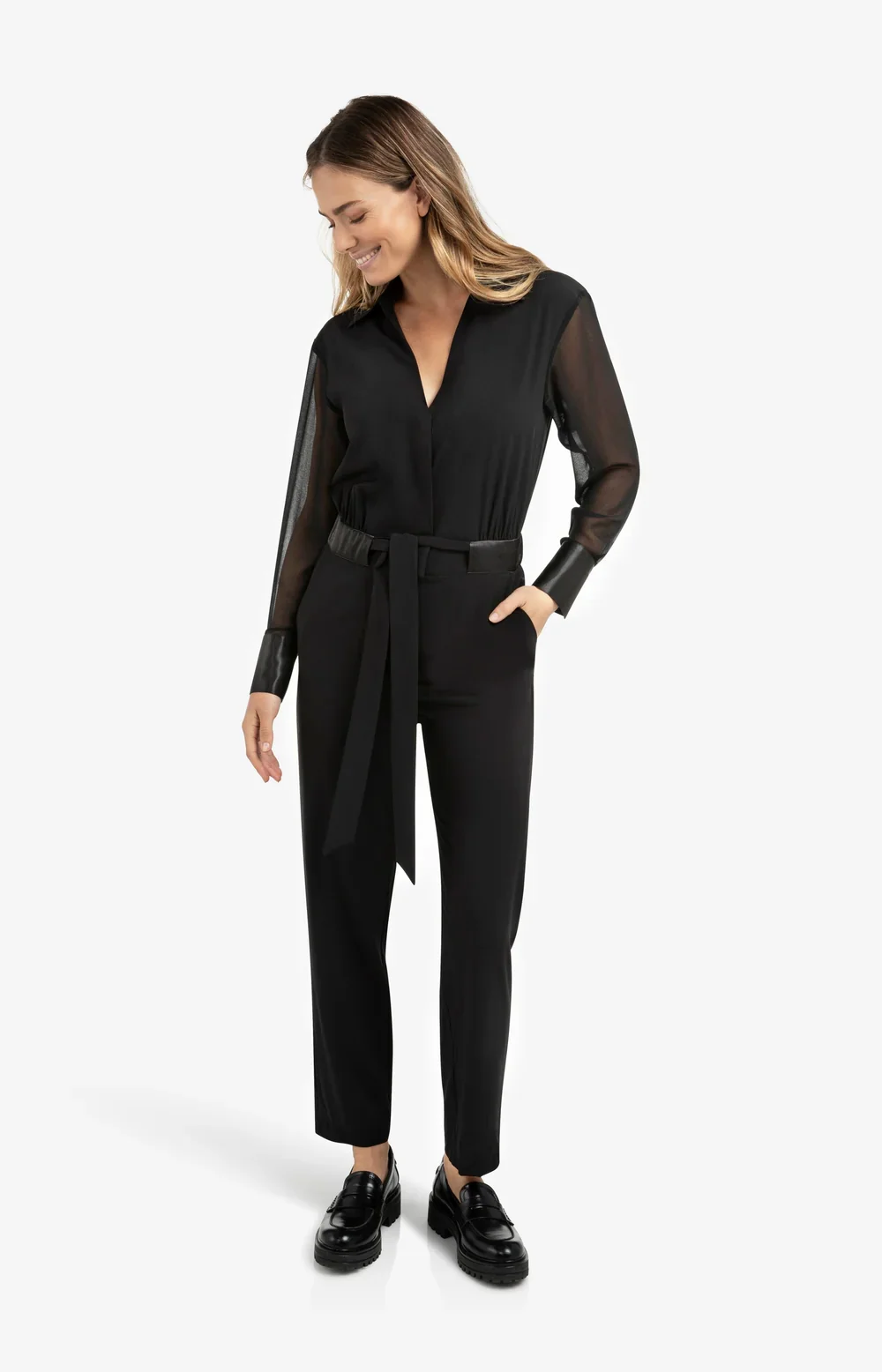 Jumpsuit zwart YAYA
