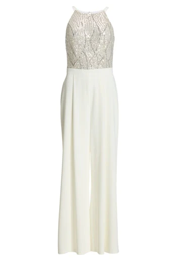 Jumpsuits zonder mouw beige SWING