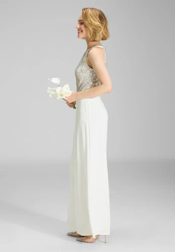 Jumpsuits zonder mouw beige SWING - Image 6