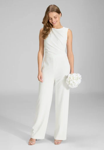 Jumpsuits korte mouw beige SWING - Image 3