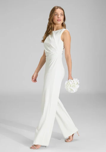 Jumpsuits korte mouw beige SWING - Image 6