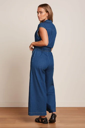 Jumpsuits korte mouw blauw King Louie - Image 4
