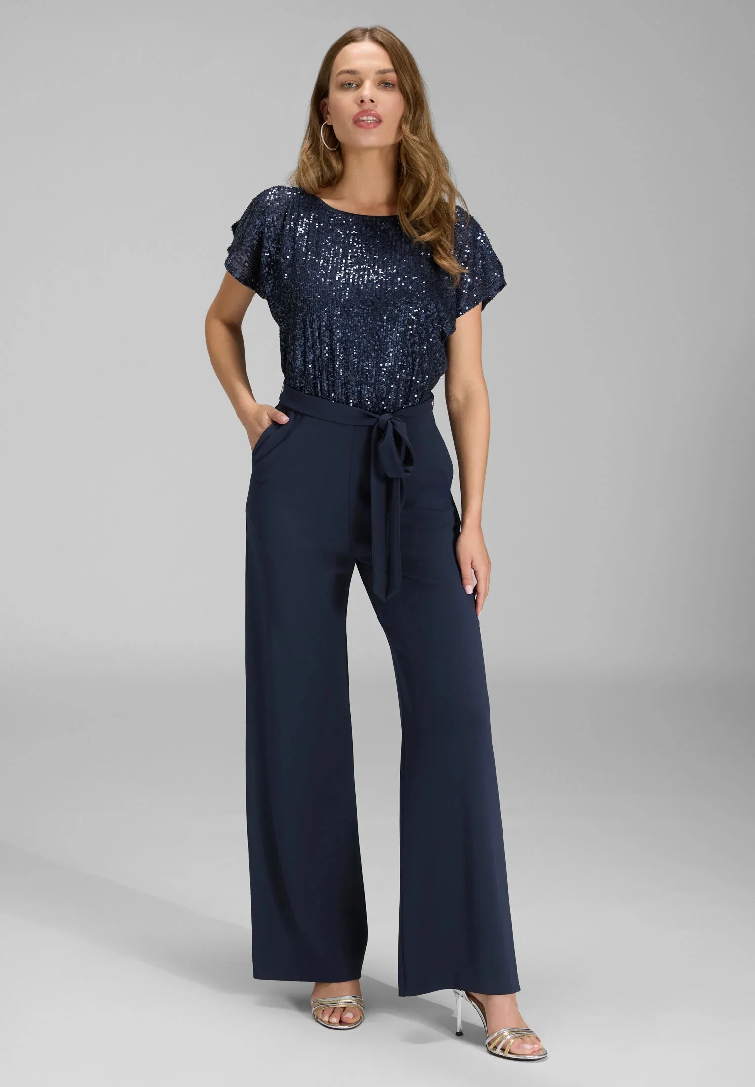 Jumpsuits korte mouw navy SWING