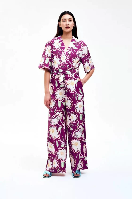 Jumpsuits korte mouw paars CKS
