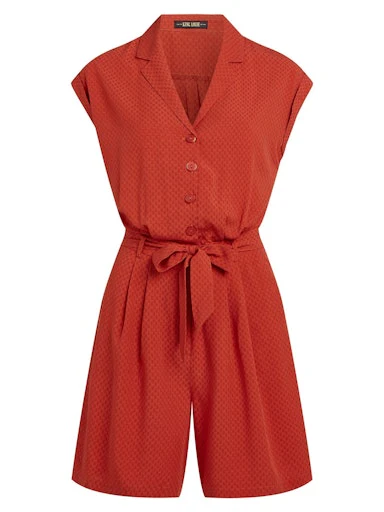 Jumpsuits korte mouw rood King Louie