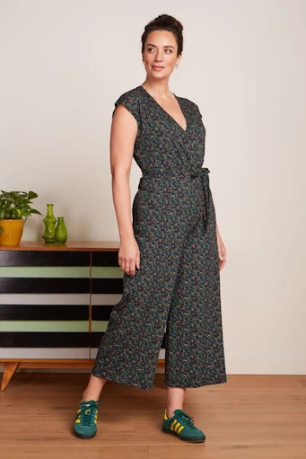 Jumpsuits korte mouw zwart King Louie